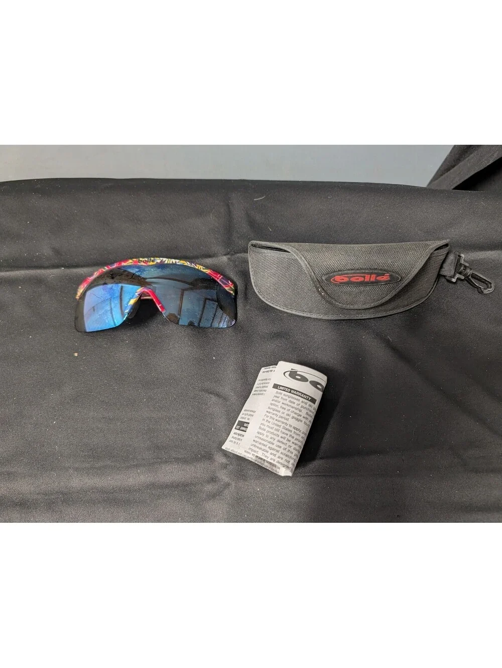 Vtg Bolle Micro Edge Multicolor Sunglasses Wrap